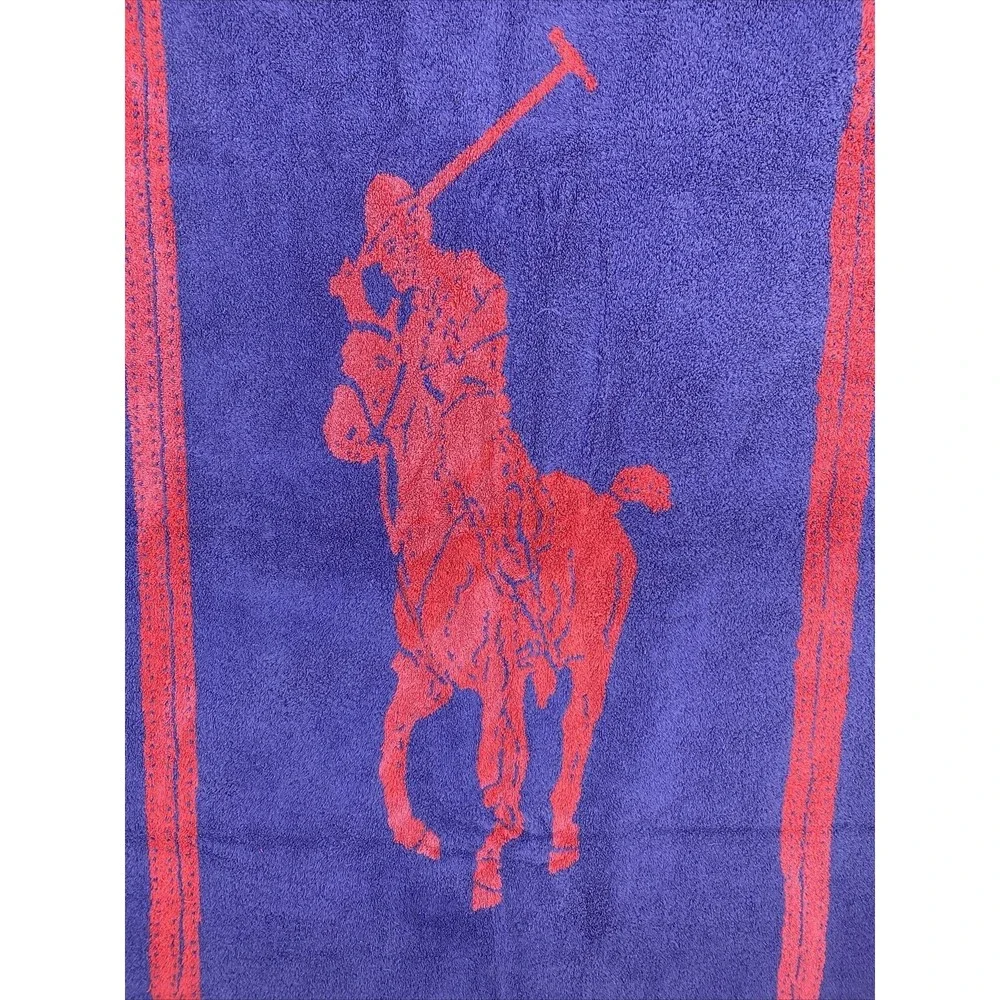 Vintage Ralph Lauren Red Blue Beach Towel
